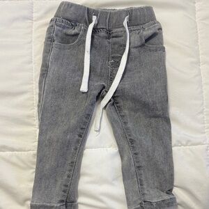 Little Bipsy Charcoal Kids Jeans with White Drawstring